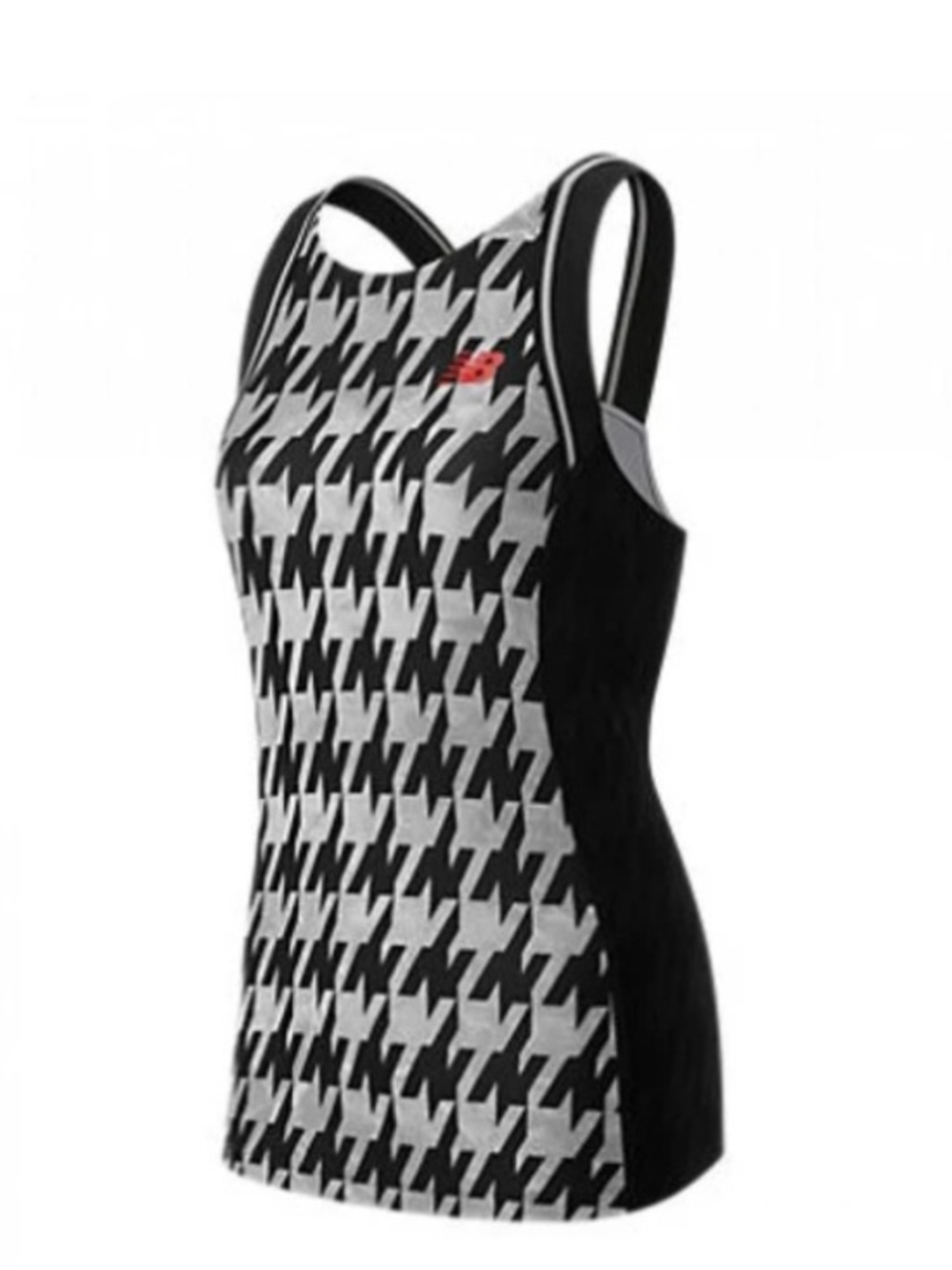 NWT New Balance, size small, Black & White Houndstooth Racerback active Tank
